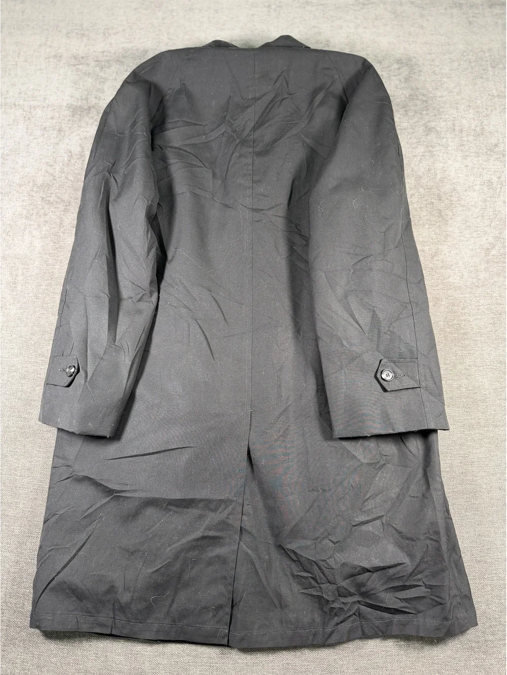 Tailored McGregor Black Long Coat Size 38 Made in USA